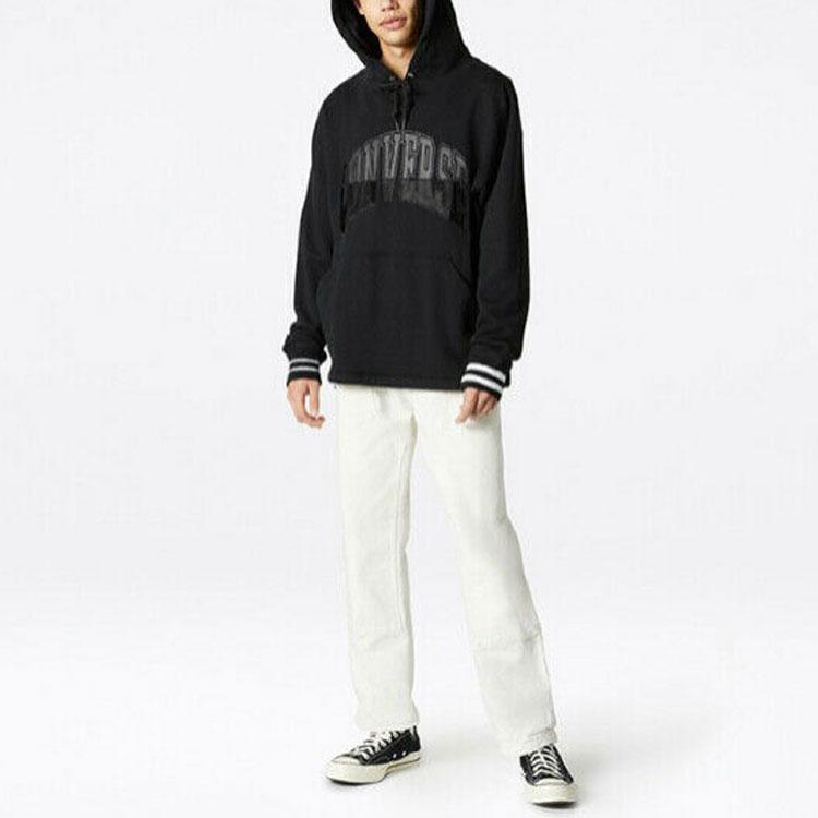 Converse Twisted Varsity Sweatshirts Men's Black Hooded Moderate 10018358-A04