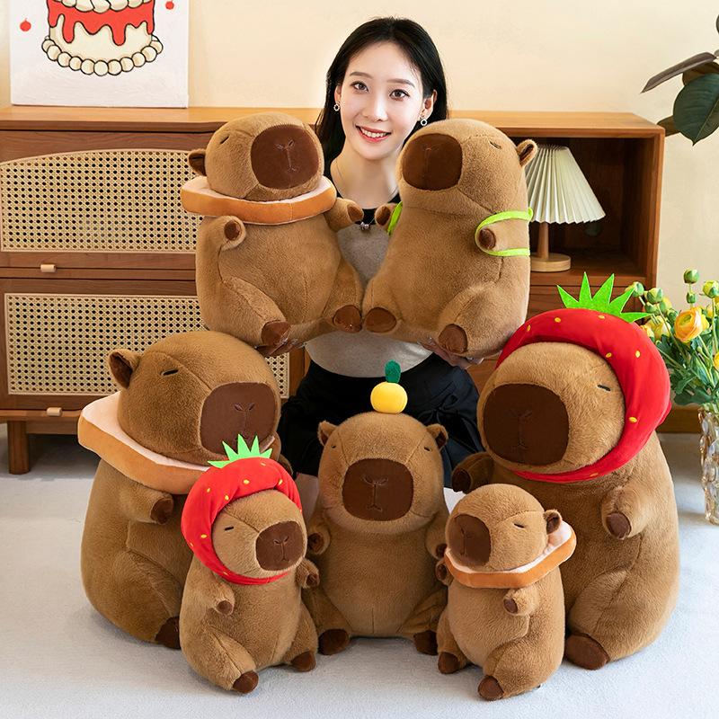 Popular Kapibara doll Internet celebrity tortoise backpack multi-style water guinea pig ugly cute plush toy doll