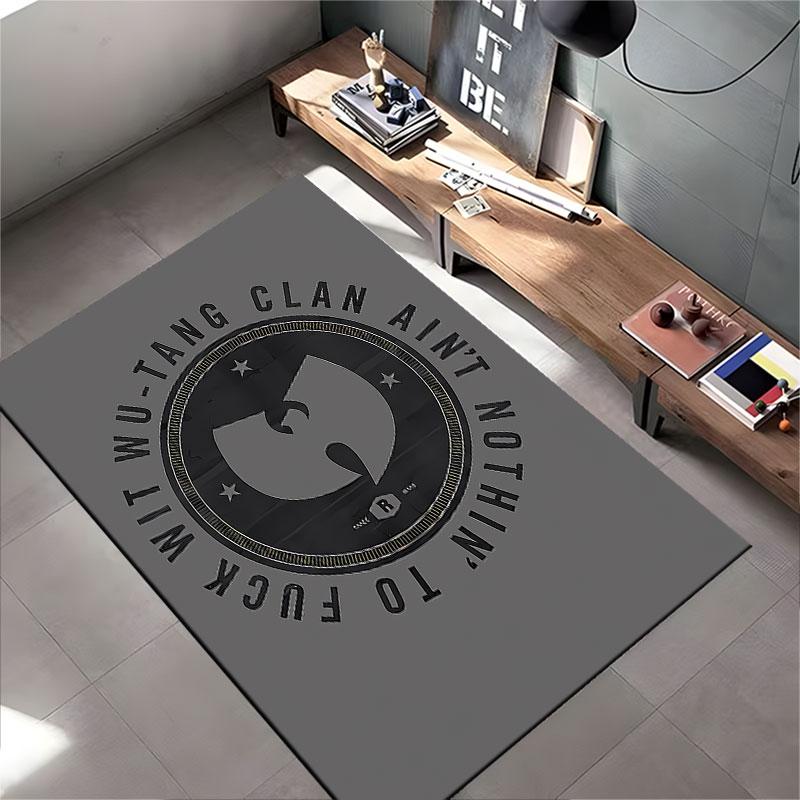 Alfombra con Logo de Wu-Tang Clan adecuada como alfombrilla antideslizante para la sala de estar o el sofá del dormitorio