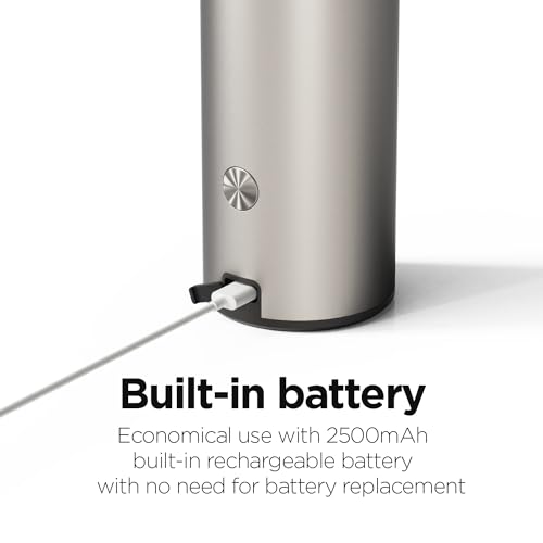 Mooas Automatic Liquid Soap Dispenser, Stainless Steel, Touchless Hand Soap Dispenser with 2 Adjustable Levels, IPX5 Waterproof, Motion Sensor, Dish D