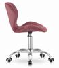 Avola Velvet Swivel Chair - Dark Pink