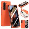 For Samsung Galaxy Z Fold6 5G Case Rubberized PC Phone Cover with Tempered Glass Film