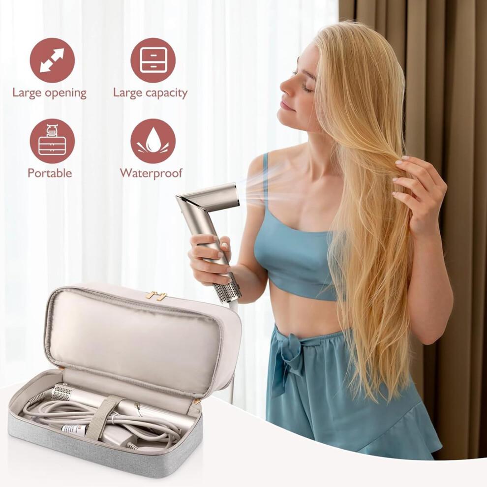 Hair Dryer Travel Bag Waterproof Dual Layer Storage Case with Wide Zip Opening and Carry Handle
