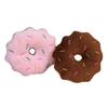 Dog Plush Donut Toy Interactive Squeaky Dog Chew Toy Stuffed Donut Puppy Teething Toy Relieves Boredom for Small Medium Dogs
