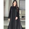 European and American Women Clothes Color Matching Loose Plus Size Long Trench Coat Coat Dress