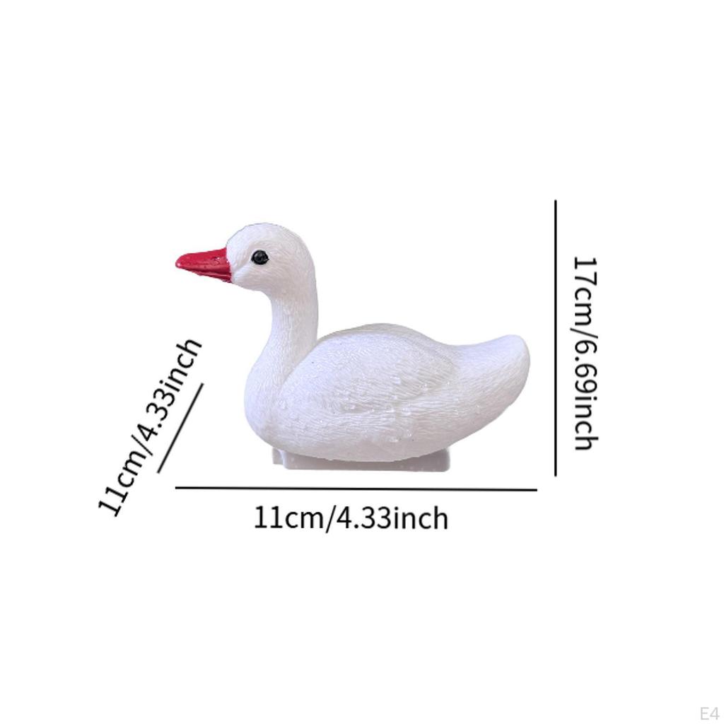 Decoy Outdoor Figurine Deterrent Swimming Sculpture Garden Statue Goose Floating Decoration for