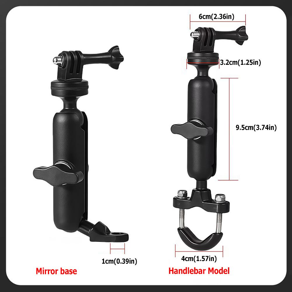 360° Motorrad Lenkerhalterung Aluminium Halter Fahrrad Halterung Für Gopro Hero 12 11 10 9 8 Insta360 Osmo Action Kamera Zubehör