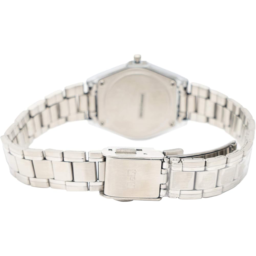 Citizen Q&Q Analog Solar Waterproof Watch Date Display Metal Band White Dial H061-204 Women's Silver