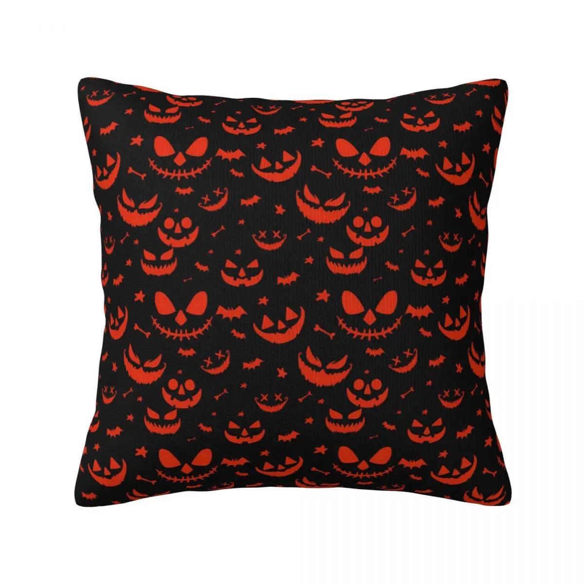 

Хэллоуин Тыква и Паутина Принт Наволочка Домашняя Гостиная Диван Декорация Полиэстер Молния Наволочка 66x66cm жёлтый