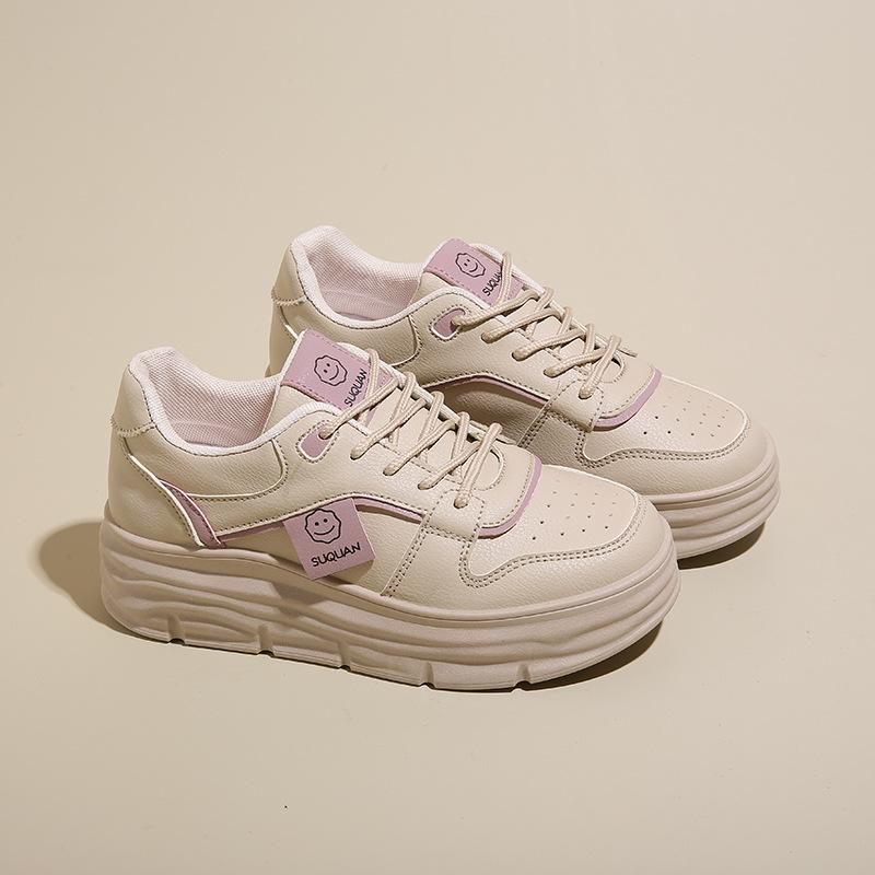 W3621 New Inner Height-increasing Casual Board Shoes 2025 Autumn Fashion Breathable Shoes Platform-soled Students Korean Version of Versatile Shoes