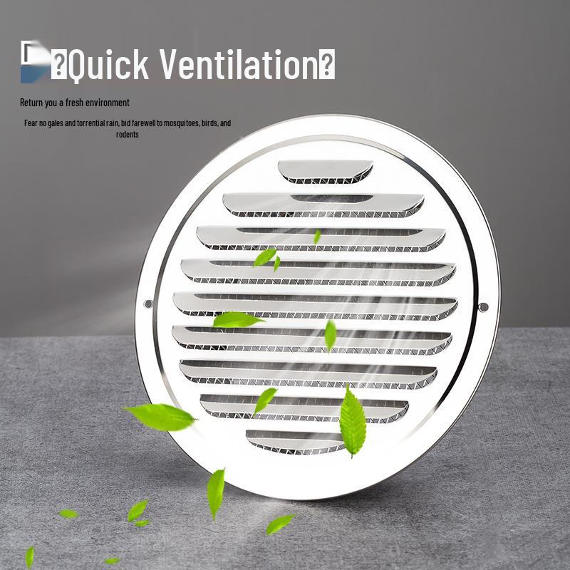 304 Nerezová ocel Plochá hlava Vnější Větruodolná Ventilační krytka pro Vstup čerstvého vzduchu