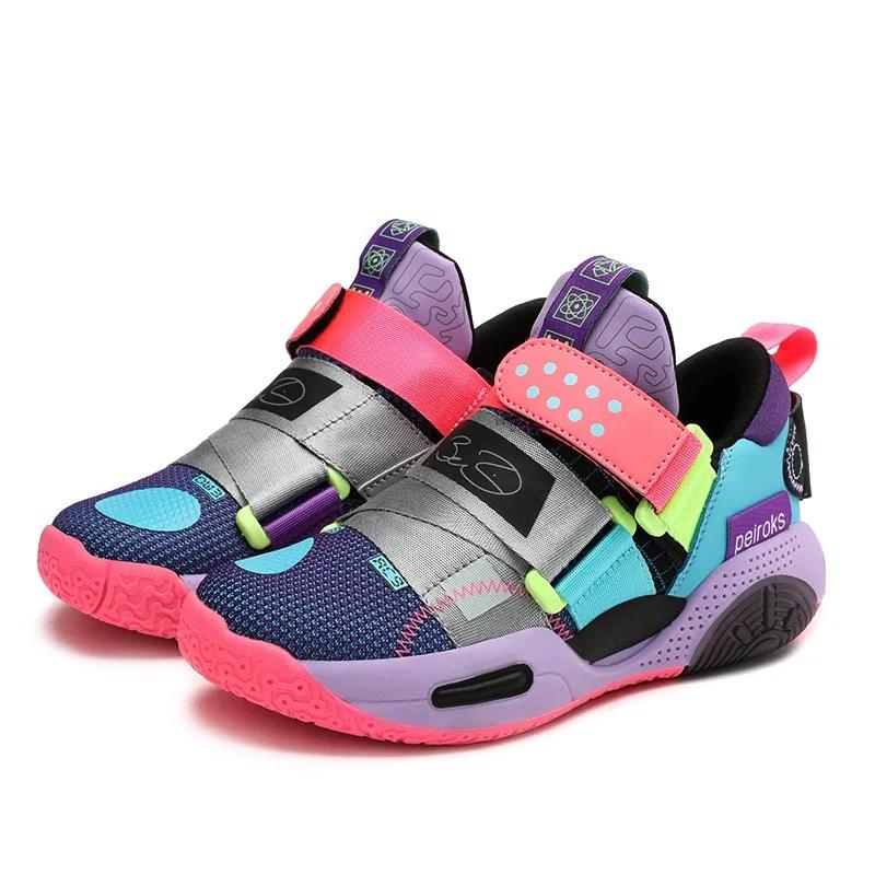 

2024 New Men s Children s Sports Shoes Breathable Professional Basketball Shoes For Middle And Large Children Summer EVA Sole 40