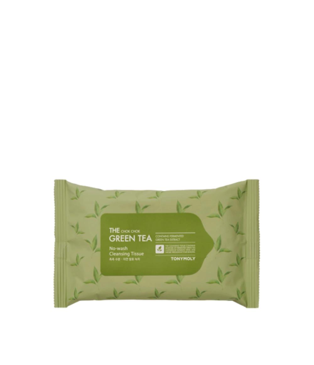 The Chok Chok Green Tea No-Wash Cleansing Tissues 20 Sheets