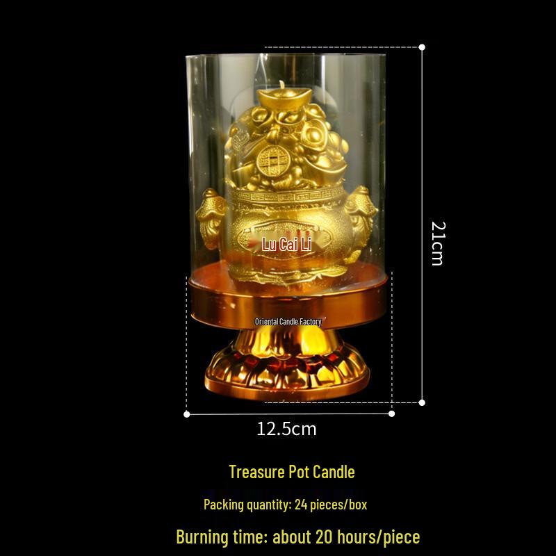 Handun Windproof Wealth Treasure Basin Candle