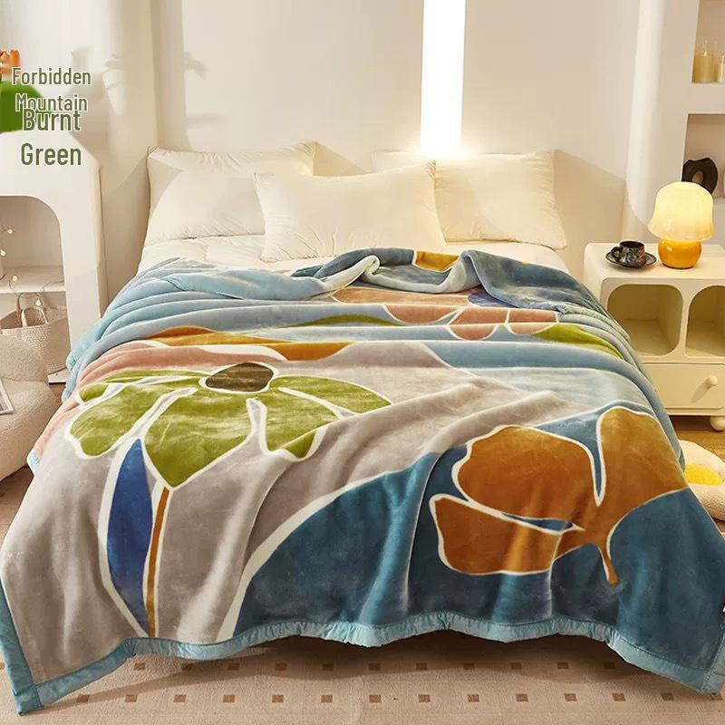 Double-Sided Fleece Raschel Blanket - Cozy Winter Wedding & Office Nap Gift