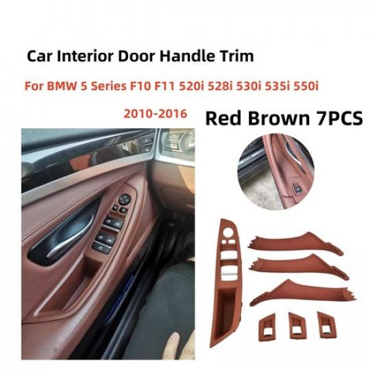 

7PCS ABS Interior Door Pull Handle Trim Parts For BMW F10 F11 550i 528i 530i 535