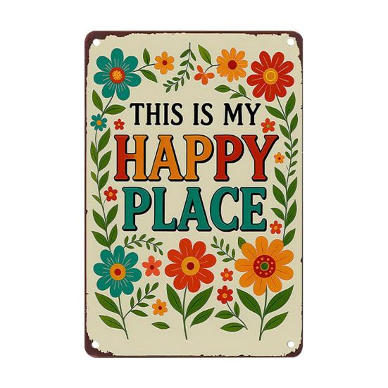 Vintage Metal Tin Sign Stylish Wall Art Plaques 11.8x7.9 Inch Retro Decorative Signs Wall Decor for Bedroom Kitchen Living Room Cafes Bar Public D