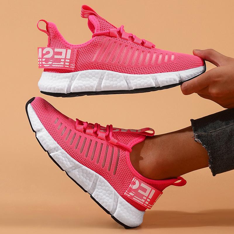 

Mesh Women s Environmentally Friendly Sports Shoes Breathable Odor Proof Mesh Flat Shoes Anti Slip Gym Track Field Jogging Shoes 38 розовый