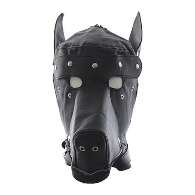 Masque facial Gog en cuir PU Masque fantaisie Cosplay pour Halloween Cosplay Contraintes Jouet sexuel Costume de fête pour adulte