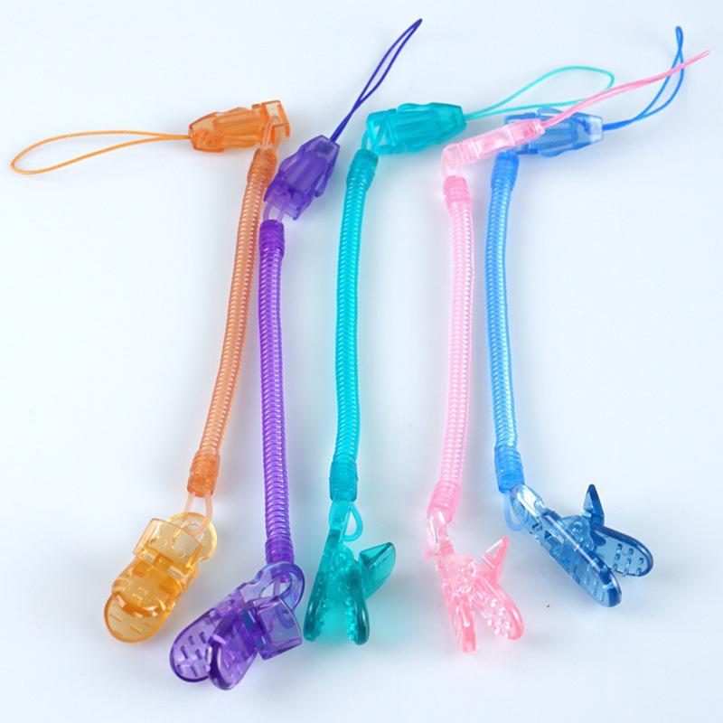 Stretchable  Spring  Chain Baby Pacifier Anti-drop Chain Retractable Teether Chain