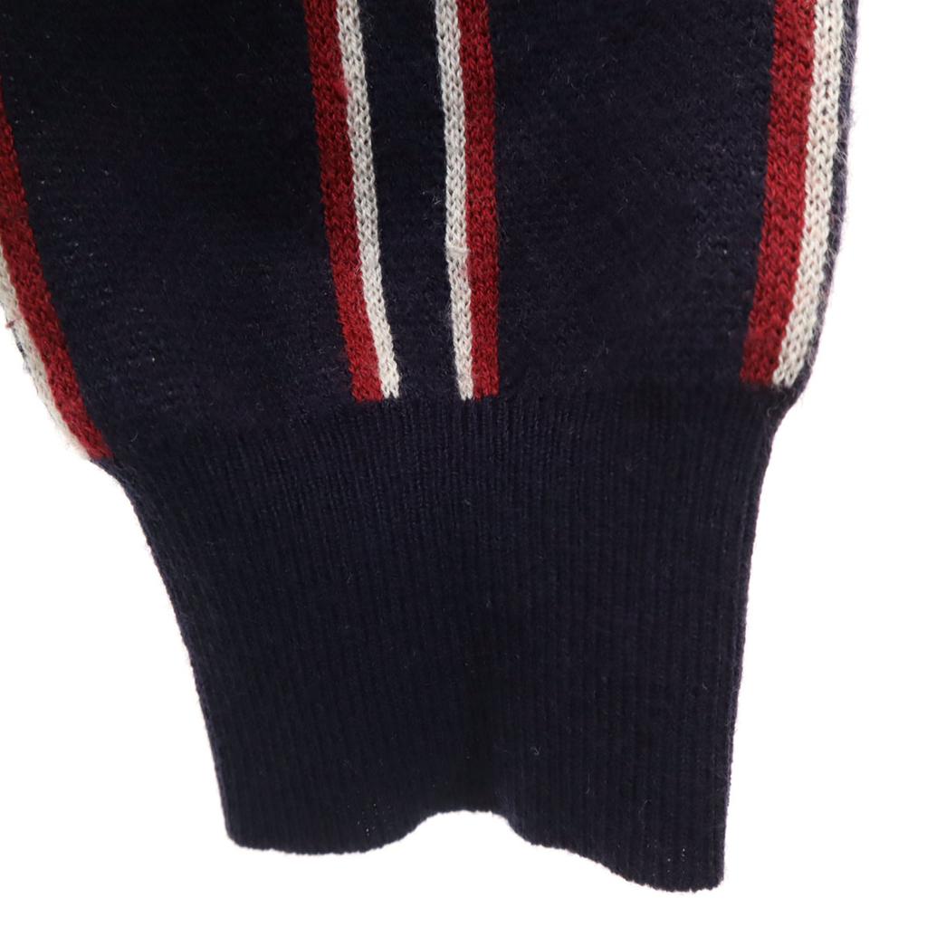 Fred Perry Stripe Long Sleeve V Neck Cardigan S Navy System Men's Used