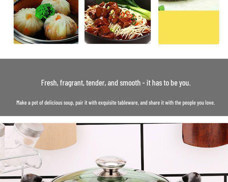 Extra Thick Large Capacity Stainless Steel Soup and Stew Pot for Induction Cookers