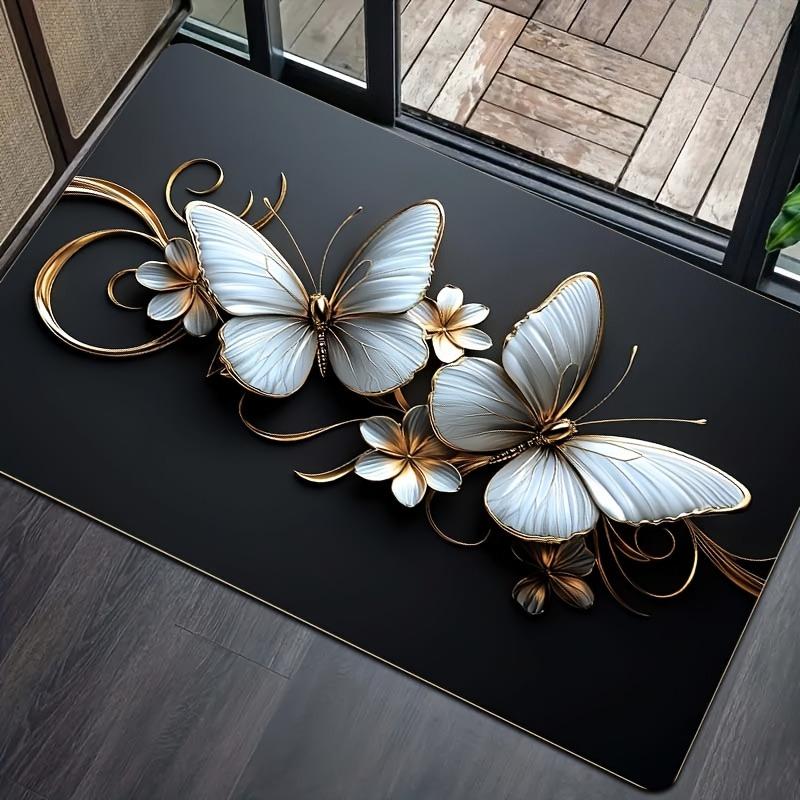 

Butterfly Pattern Print Mat, Non-Slip Entrance Mat, Kitchen, Bathroom, Living Room, Bedroom, Entrance Mat, Front Door Decorative 40x60cm
