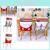 Festive Christmas Chair Covers With Long Mustached Red And Gray Designs For Holiday Decor
