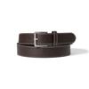 Halden White Stitch Standard Silver Buckle Belt (T032_brown)