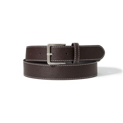 Halden white stitch standard silberne Schnalle Gürtel (T032_braun)