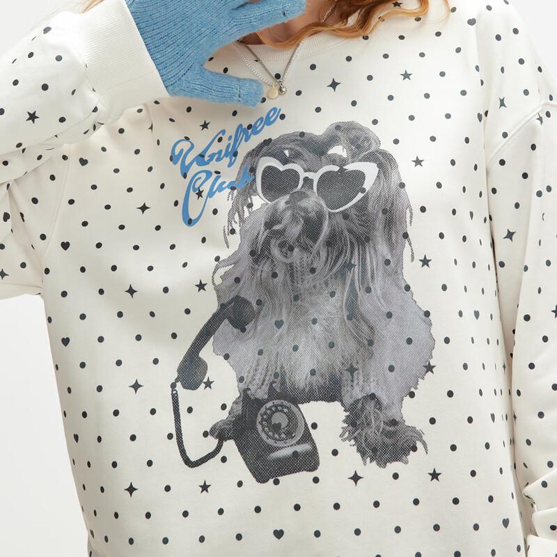 unifree Polka Dot Welpen Rundhals-Sweatshirt