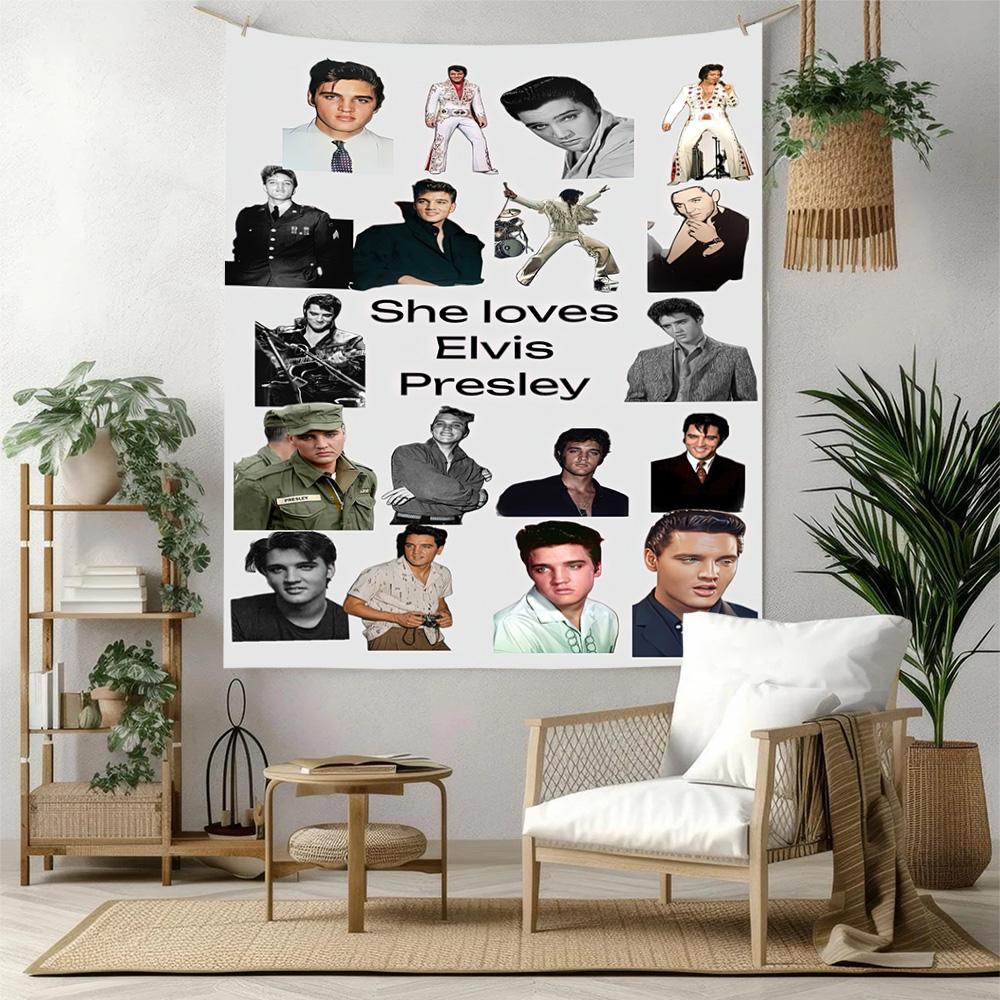 Elvis Wall Decor Tapestry Art For Pet Memorial Birthdaywedding Party Backdrop Family Gift
