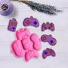 Pink Shiny Gaming Keyboard Keychain Silicone Mold for Valentine Love Gift Craft