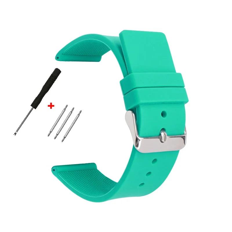 Silicone Watch Straps 20mm 14/16/18mm 22mm 24mm for Smart Watches Bracelet Soft Rubber Watchband for Men Women Watch Accessories