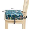 Toddler Booster Seat for Dining Table Dining Chair Heightening Cushion Highchair Booster Washable Thick Chair Seat Pad with Safety Buckle Straps