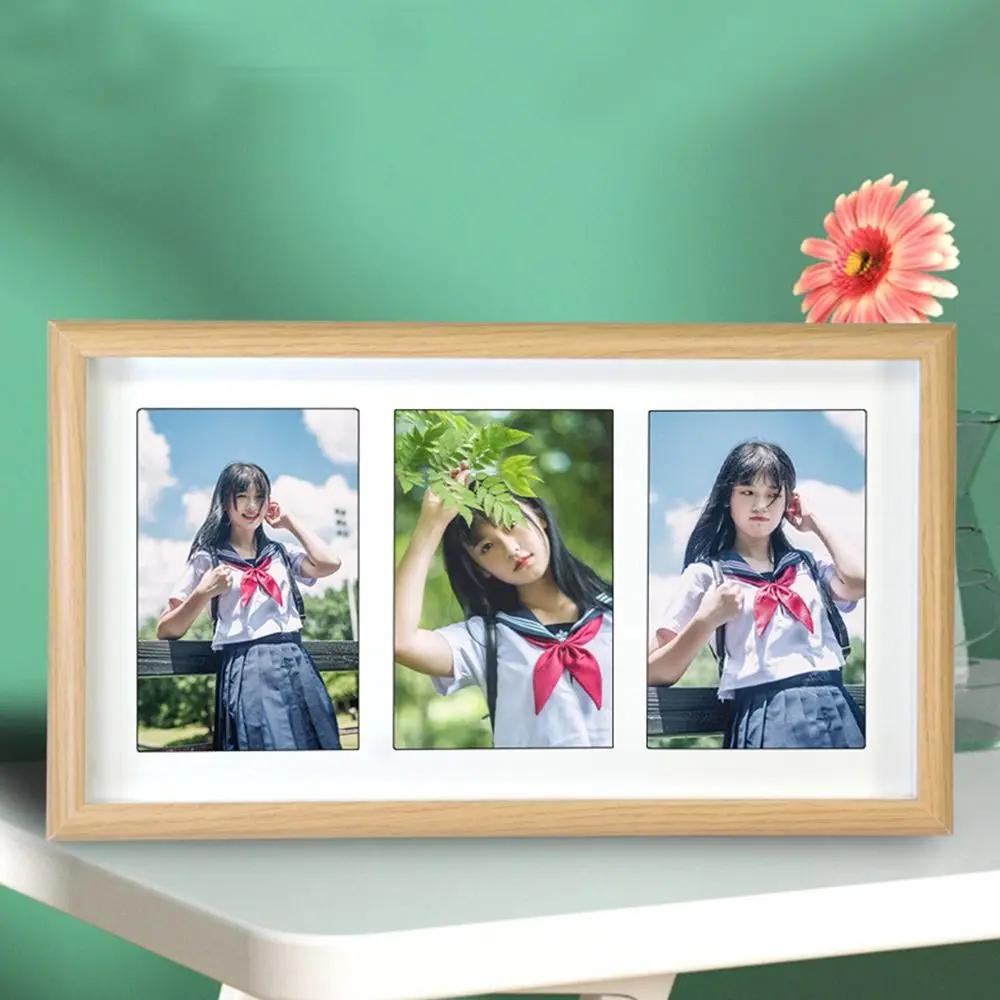 Modern 6 INCH Collage Photo Frame Wooden High Definition Picture Frame Stand - Up Durable Wedding Frames Desktop Decor