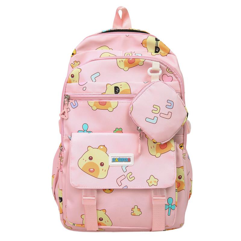 Cartoon Print Student Schoolbag Women's Backpack Large Capacity Backpack