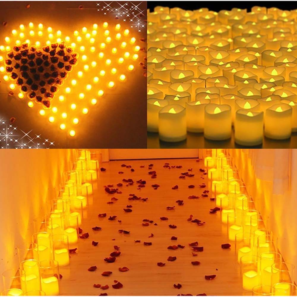 24Pcs/Set Flameless LED Candle Creative ing Led Tea Light Warm White Flameless Candle Halloween Christmas Decor Candle Light