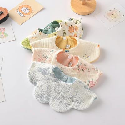 Pure Cotton Gauze Baby Feeding Bib Breathable Saliva Towel New Drool Bib  For Newborn Toddler