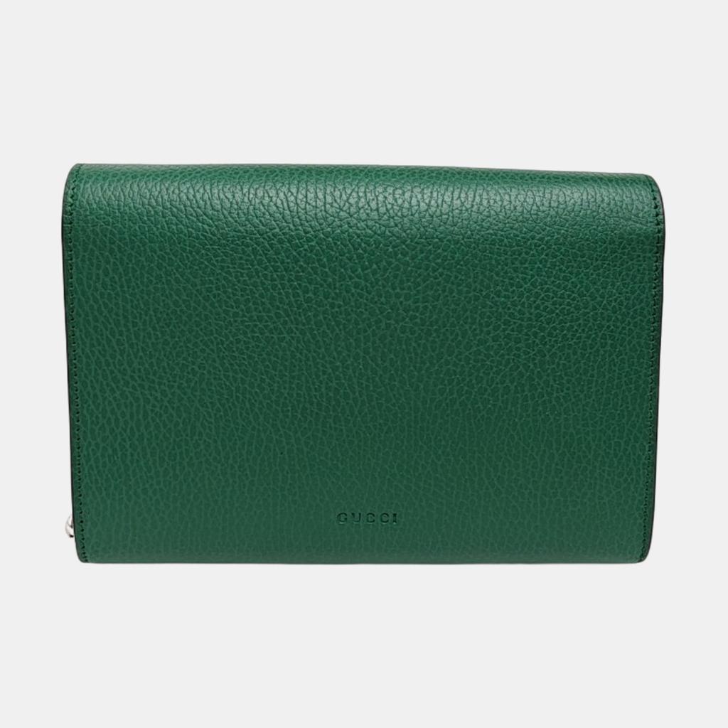 [Pre-Owned] Dionysus Double Tiger Head Buckle Chain Shoulder Leather Wallet Crossbody Bag - Excellent #4AS5CL