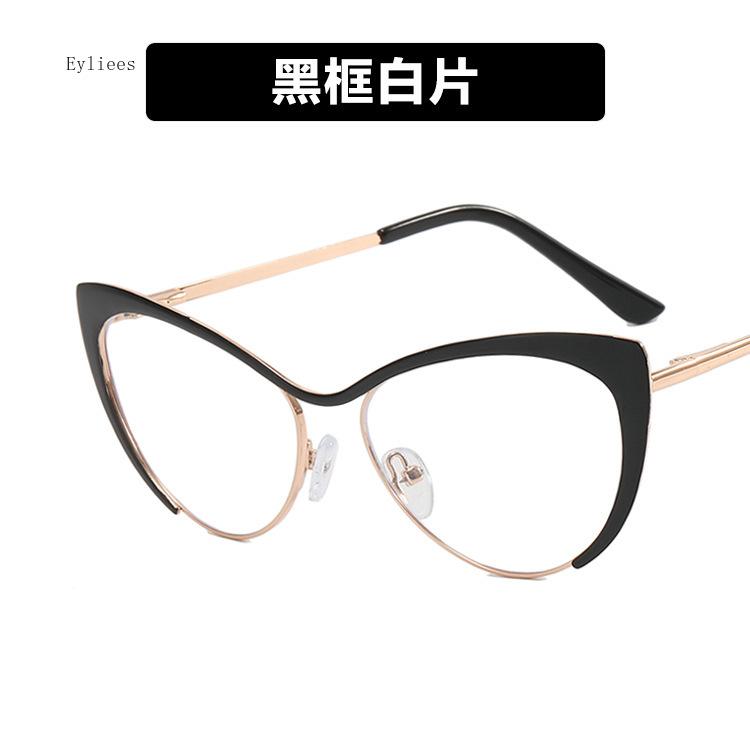 Fashion Retro Anti Blue Light Cat Eye Women Glasses Metal Frame Reading Computer Clear Lens Female Simple Eyeglasses gafas