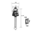 CNC Ready 15 Degree Oblique Angle Router Bit With Enhanced Stability For Optimal Cutting Performance in Hardwoods