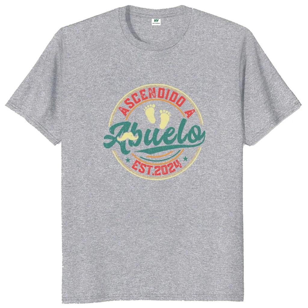 Future Grandpa 2024 T Shirt Retro French Text Announcing Grandparents Gift Tshirt 100% Cotton Soft Unisex T-shirt EU Size
