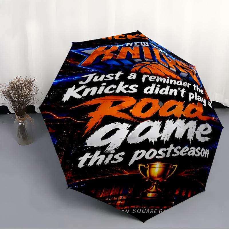 Printed Knicks logo Folding Umbrella,Outdoor,Leisure,And Travel Umbrella,Durable Umbrella Fabric,Birthday And Holiday Gift