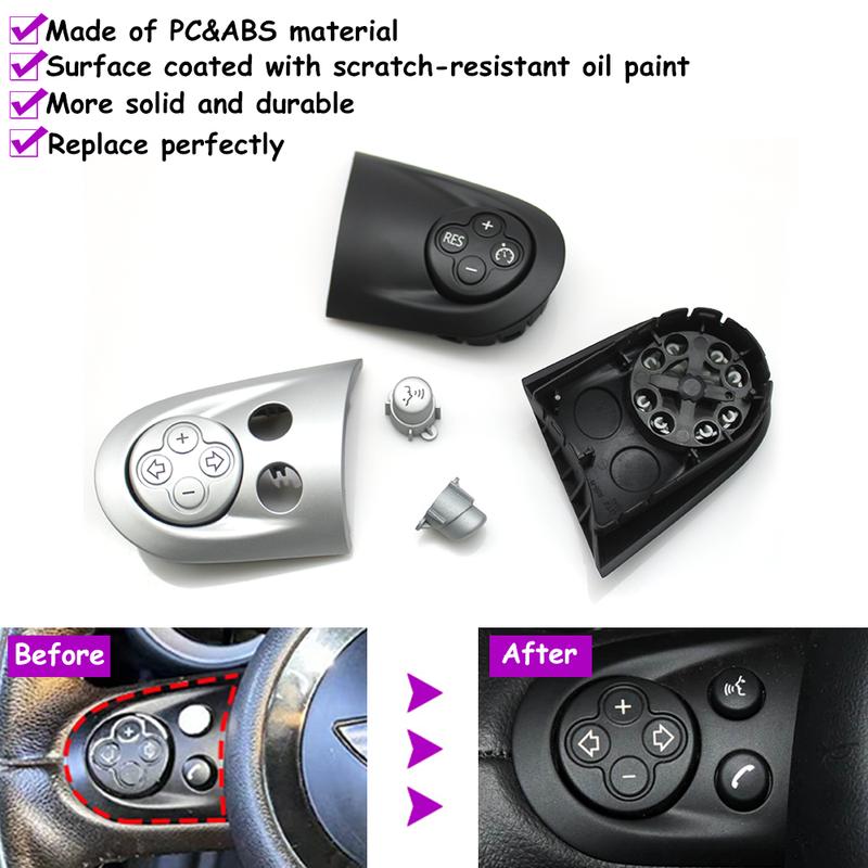 R55 R56 R57 R58 R59 R60 R61 Car Steering Wheel Multifunction Cruise Control Switch Button Assembly For BMW Mini Cooper Paceman
