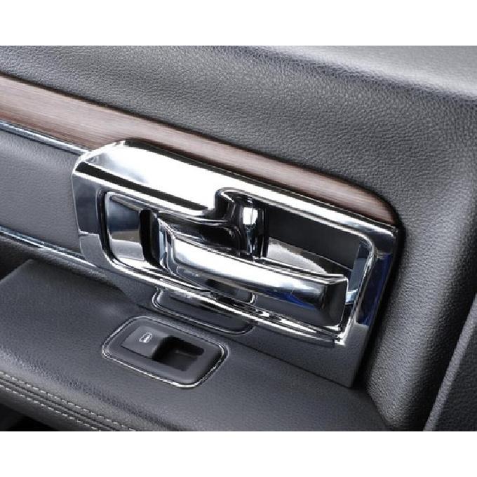 For 2010-2017 Dodge Ram 1500 Chrome Interior Door Handle Bowl Frame Trim Covers