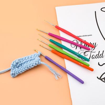 Neue Gummihandgriff Stricknadeln Lang Multisize Häkelnadeln Webwerkzeug Handwebwerkzeug