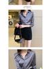 2025 Autumn Women's French Long Sleeve Acetate Satin Shirt