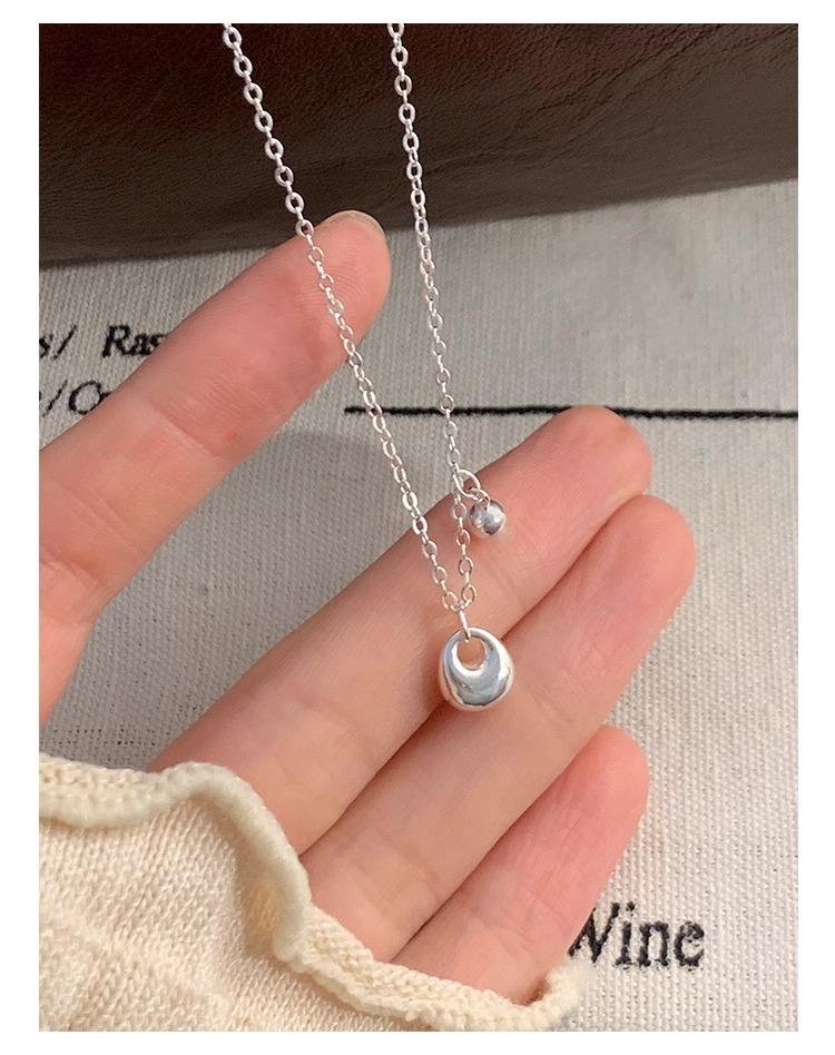 Korean-Style Sterling Silver Money Bag Necklace - Women's High-End, Versatile Clavicle Chain