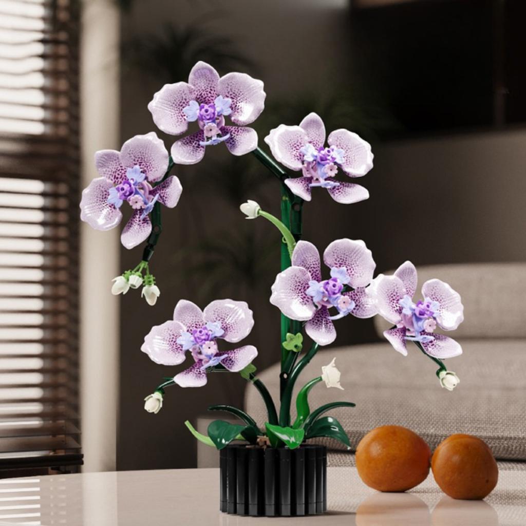 MJI 13115 Blocks - Orchid Flower, 619 Pieces - Decorative Orchid Model